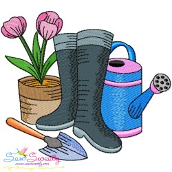Gardening Plant And Tools Embroidery Design Bundle-7