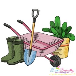 Gardening Plant And Tools Embroidery Design Bundle-4