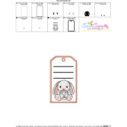 Animal Name Tag Bunny ITH Embroidery Design Pattern With Free Font-4
