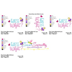 Guess What Baby Quote Embroidery Design Pattern-2