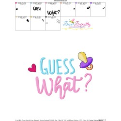 Guess What Baby Quote Embroidery Design Pattern-3
