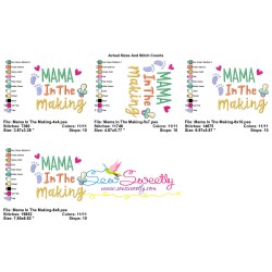 Mama In The Making Baby Quote Embroidery Design Pattern-2