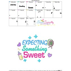 Expecting Something Sweet Baby Quote Embroidery Design Pattern-3