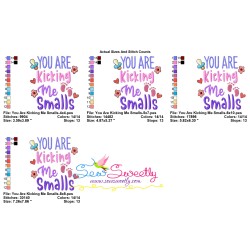 You Are Kicking Me Smalls Baby Quote Embroidery Design Pattern-2