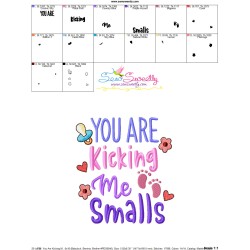 You Are Kicking Me Smalls Baby Quote Embroidery Design Pattern-3
