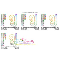 Gnome Birthday Number-9 Applique Design Pattern-2