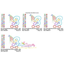 Gnome Birthday Number-8 Applique Design Pattern-2