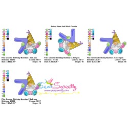 Gnome Birthday Number-7 Embroidery Design Pattern-2
