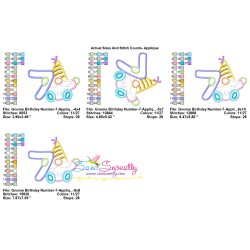 Gnome Birthday Number-7 Applique Design Pattern-2