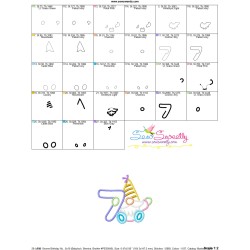 Gnome Birthday Number-7 Applique Design Pattern-3
