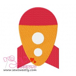Rocket Embroidery Design Pattern-1