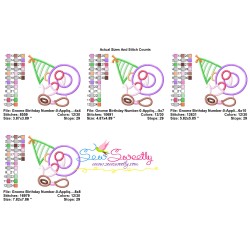 Gnome Birthday Number-0 Applique Design Pattern-2