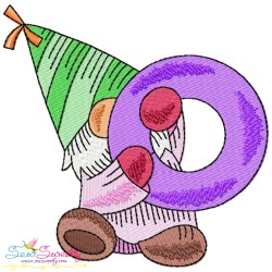 Gnome Birthday Numbers Embroidery Design Bundle-2