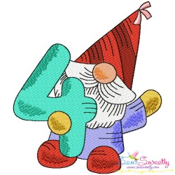 Gnome Birthday Numbers Embroidery Design Bundle-6