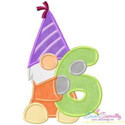 Gnome Birthday Numbers Applique Design Bundle-8