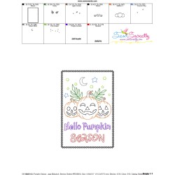 Halloween Cardstock Embroidery Design Pattern- Hello Pumpkin Season-2