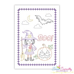 Halloween Cardstocks Embroidery Design Bundle-9