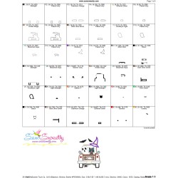 Halloween Truck Cat And Ghost Applique Design Pattern-3