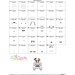 Halloween Truck Witch Legs And Pumpkins Applique Design Pattern-3