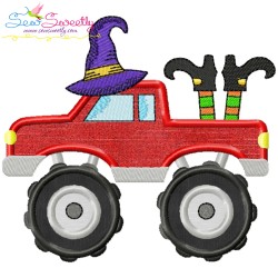 Halloween Trucks Applique Design Bundle-5