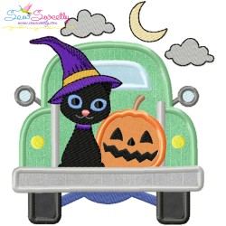 Halloween Trucks Applique Design Bundle-6