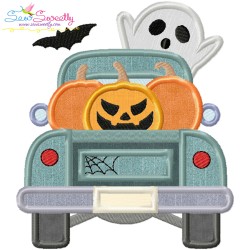 Halloween Trucks Applique Design Bundle-7