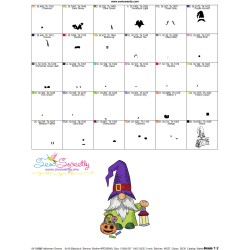 Halloween Gnome Candy And Lantern Embroidery Design Pattern-3