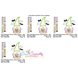 Halloween Gnome Jack-O-Lantern Applique Design Pattern-2