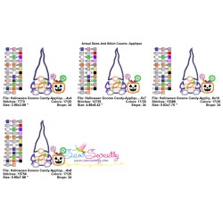 Halloween Gnome Candy Applique Design Pattern-2