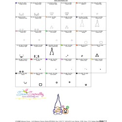 Halloween Gnome Candy Applique Design Pattern-3