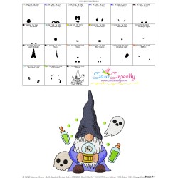 Halloween Gnome Potion Embroidery Design Pattern-3