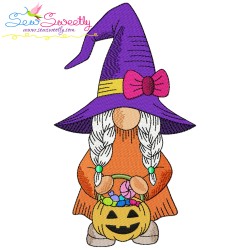Halloween Gnomes Embroidery Design Bundle Filled Version-5