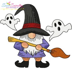 Halloween Gnomes Embroidery Design Bundle Filled Version-8