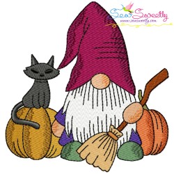 Halloween Gnomes Embroidery Design Bundle Filled Version-2