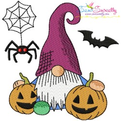 Halloween Gnomes Embroidery Design Bundle Filled Version-11