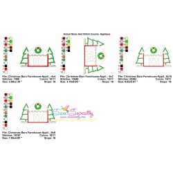 Christmas Barn Farmhouse Applique Design Pattern-2