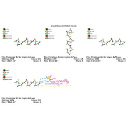 Christmas Border Lights Embroidery Design Pattern-2