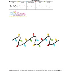 Christmas Border Lights Embroidery Design Pattern-3