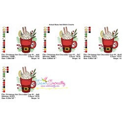 Christmas Hot Chocolate Cup-10 Embroidery Design Pattern-2