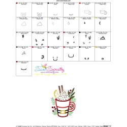 Christmas Hot Chocolate Cup-10 Applique Design Pattern-3