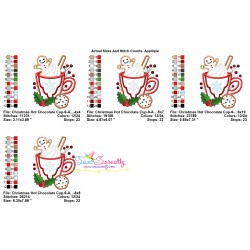 Christmas Hot Chocolate Cup-9 Applique Design Pattern-2