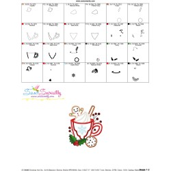 Christmas Hot Chocolate Cup-9 Applique Design Pattern-3