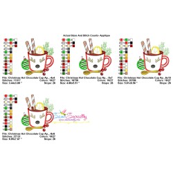 Christmas Hot Chocolate Cup-8 Applique Design Pattern-2