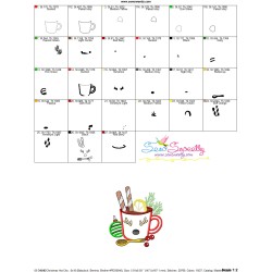 Christmas Hot Chocolate Cup-8 Applique Design Pattern-3