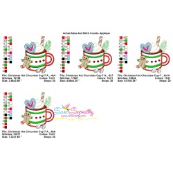 Christmas Hot Chocolate Cup-7 Applique Design Pattern-2