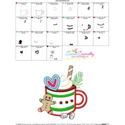 Christmas Hot Chocolate Cup-7 Applique Design Pattern-3