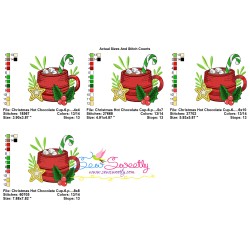 Christmas Hot Chocolate Cup-6 Embroidery Design Pattern-2