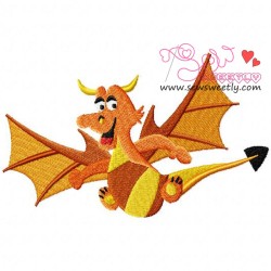 Cartoon Dragon Embroidery Design Pattern-1