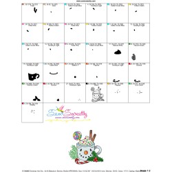 Christmas Hot Chocolate Cup-5 Embroidery Design Pattern-3