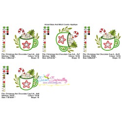 Christmas Hot Chocolate Cup-3 Applique Design Pattern-2